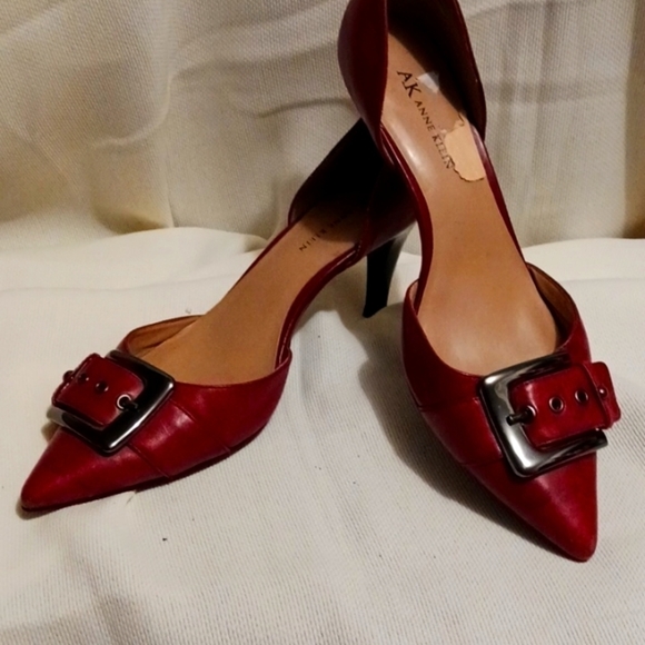 Anne Klein | Shoes | Anne Klein Red Heels | Poshmark